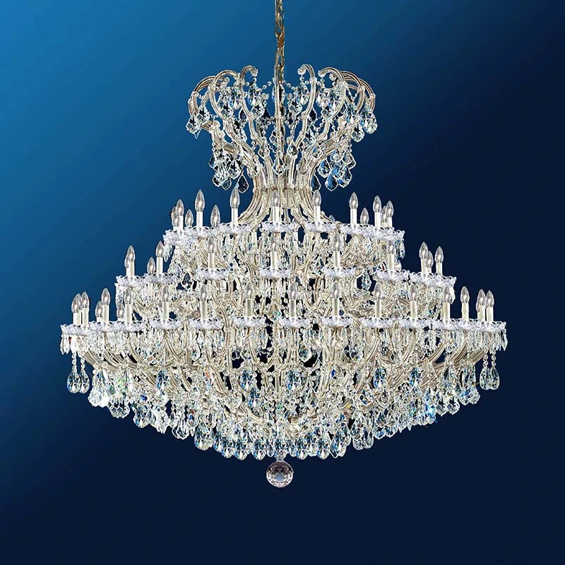 Large Classic Luxury Candle Light Maria Theresa Crystal Chandelier for Hotel Lobby Wedding Project Decoration