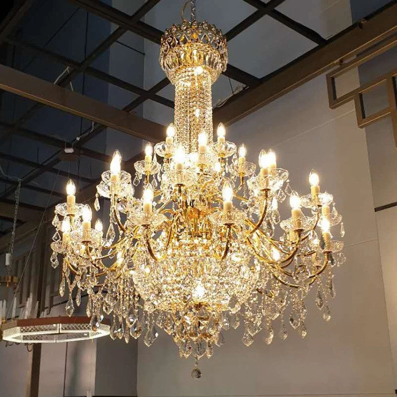 French Empire Wedding Crystal Chandelier Luxury crystal Candles Pendant Lamp for Home Hotel Interior Decoration